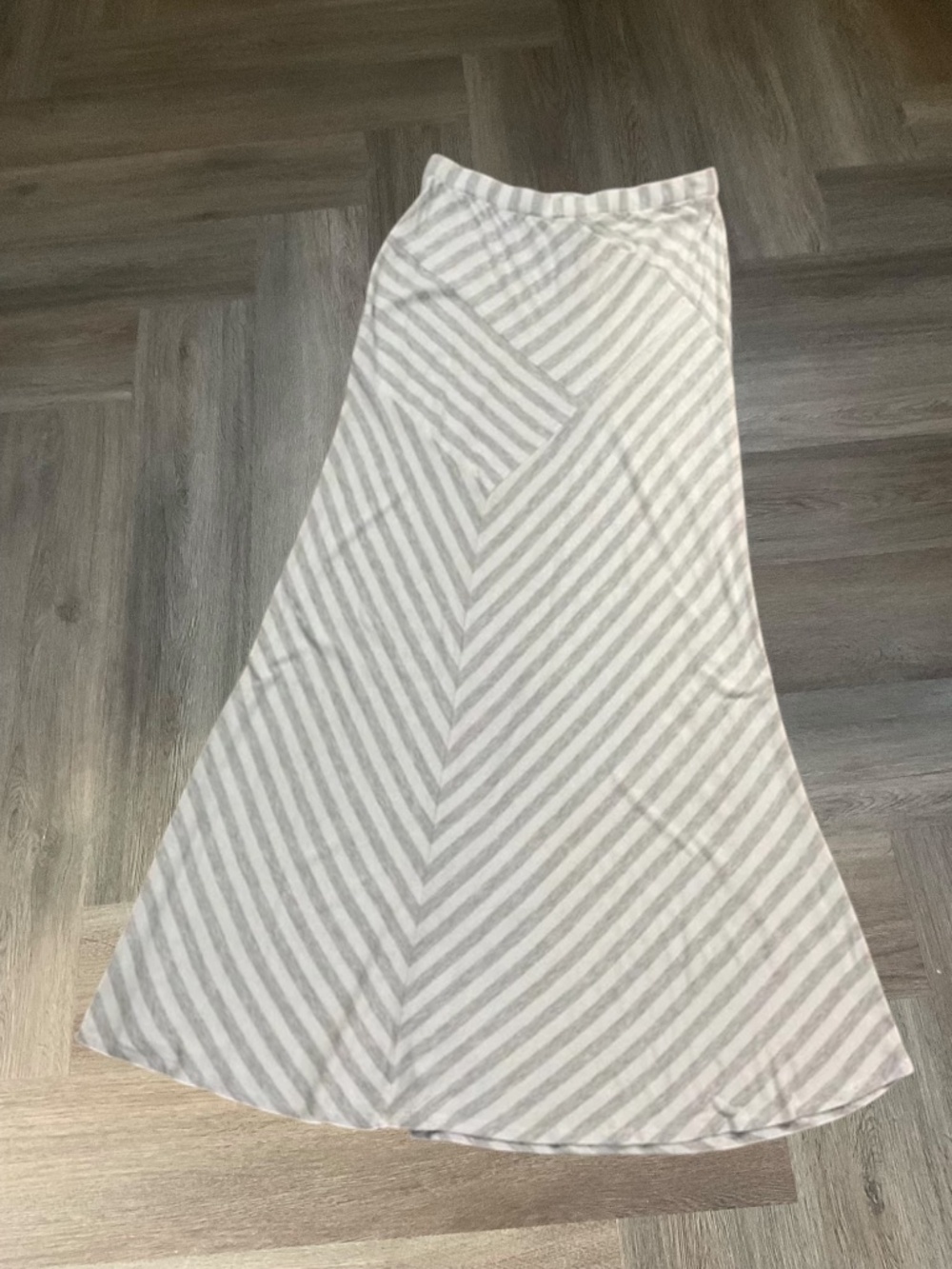 Design History Womens Maxi Skirt Small Gray White‎ Striped Y2K 2000s Casual